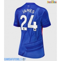 Camisa de time de futebol Chelsea Reece James #24 Replicas 1º Equipamento Feminina 2025-26 Manga Curta